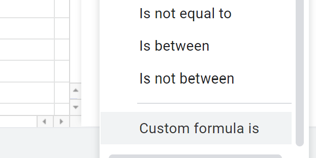Conditional formatting reference another sheet Google Sheets: Custom formula is