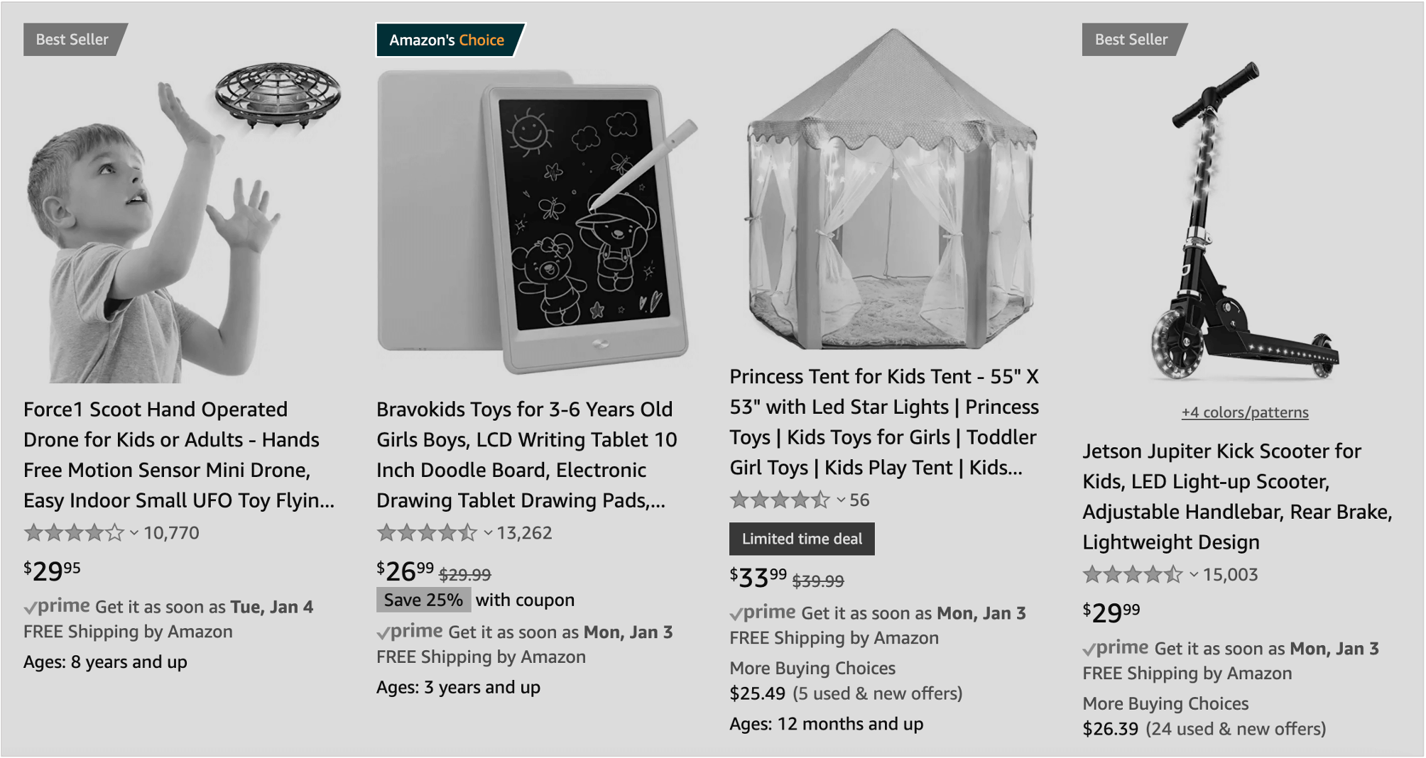 example of Amazon's choice badge