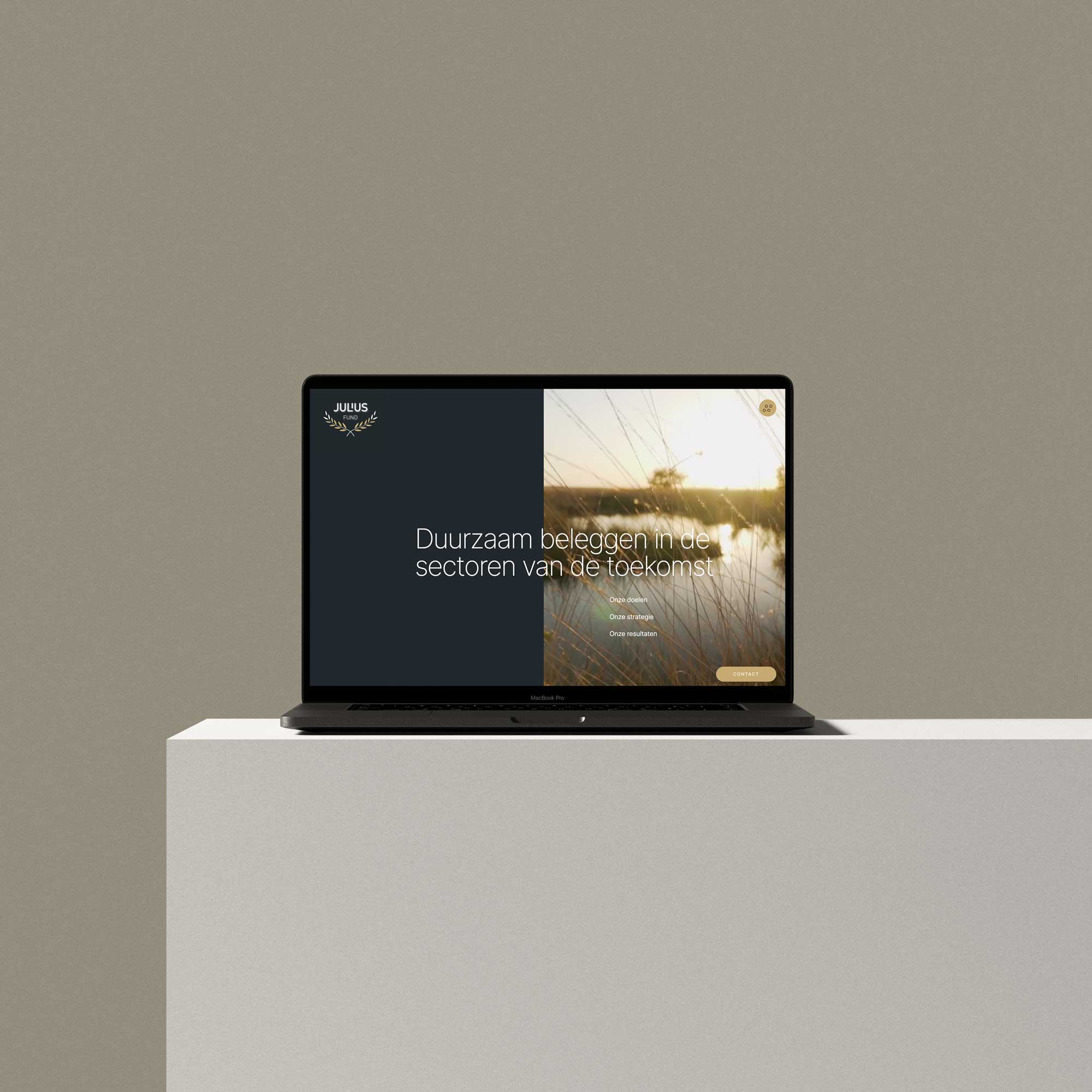 logo design en webflow website voor een beleggingsfonds