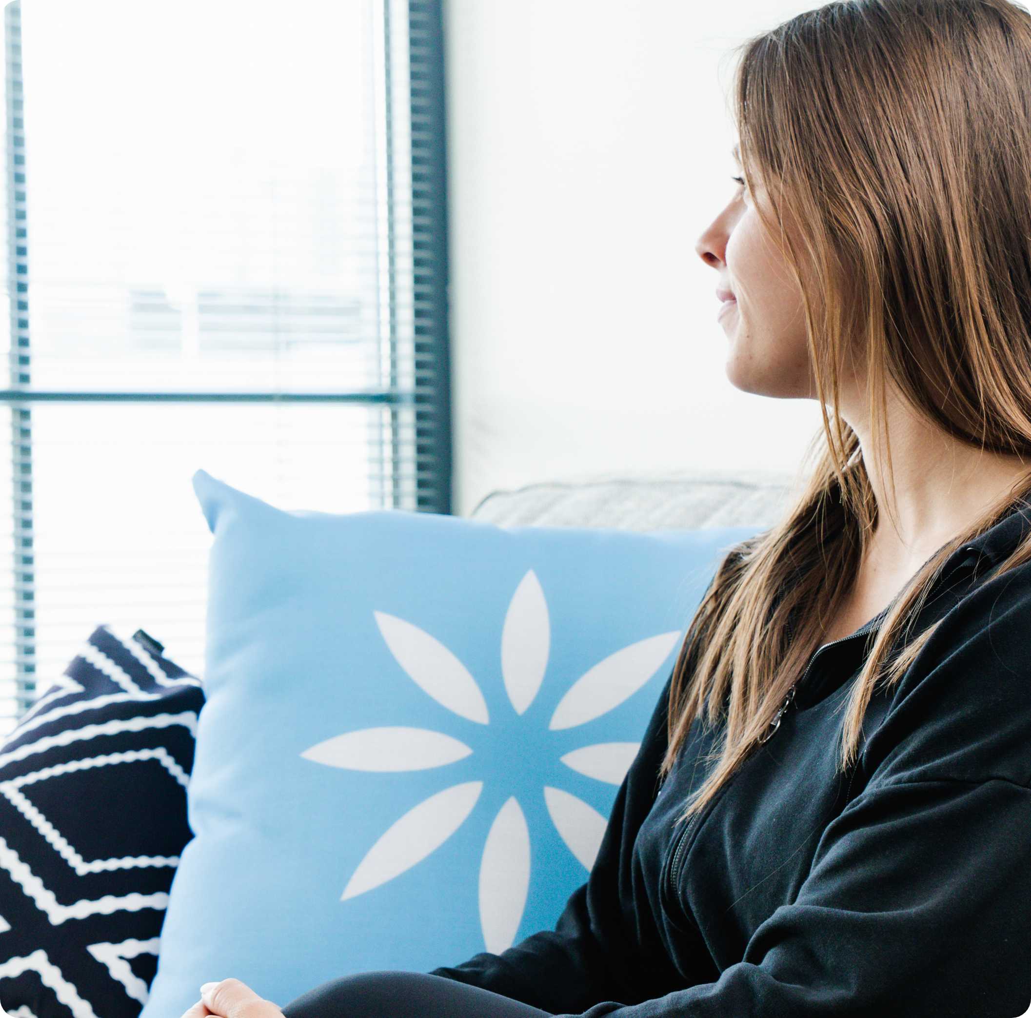 A female client in a therapy session