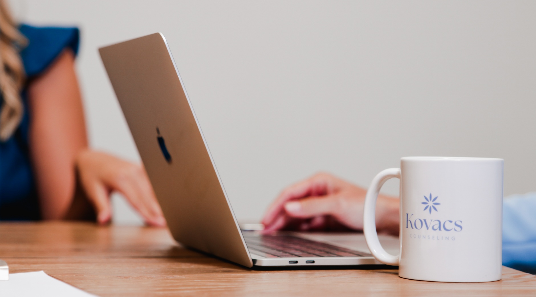 Computers and notebooks at Kovacs Counseling