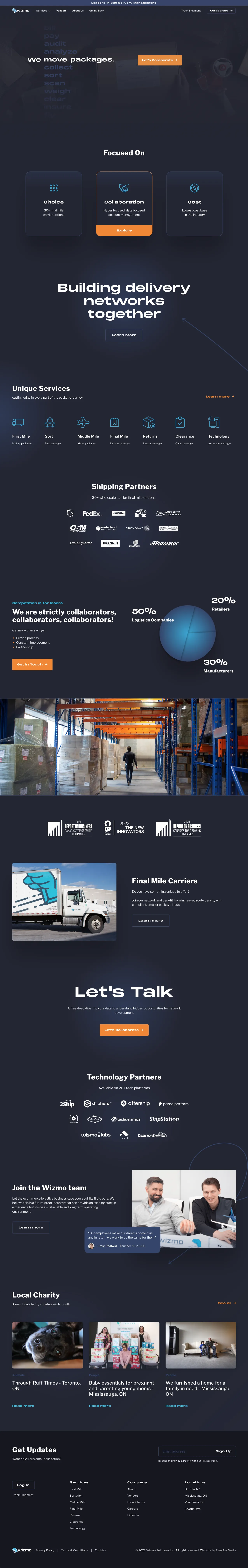 Wizmo marketing website design. Designed and developed in Webflow by Finerfox Media.
