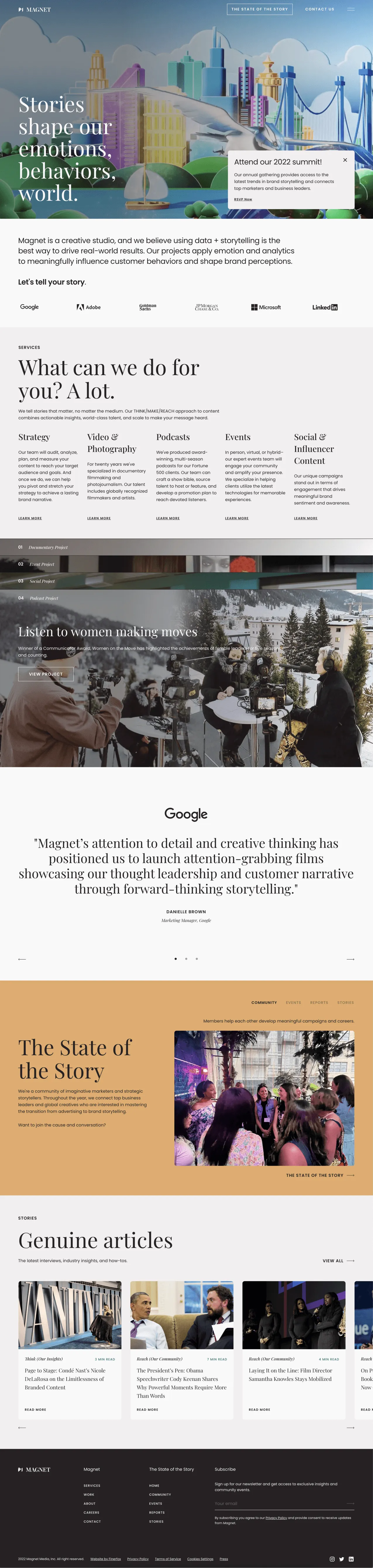 Magnet marketing website. Designed and developed in Webflow by Finerfox Media.