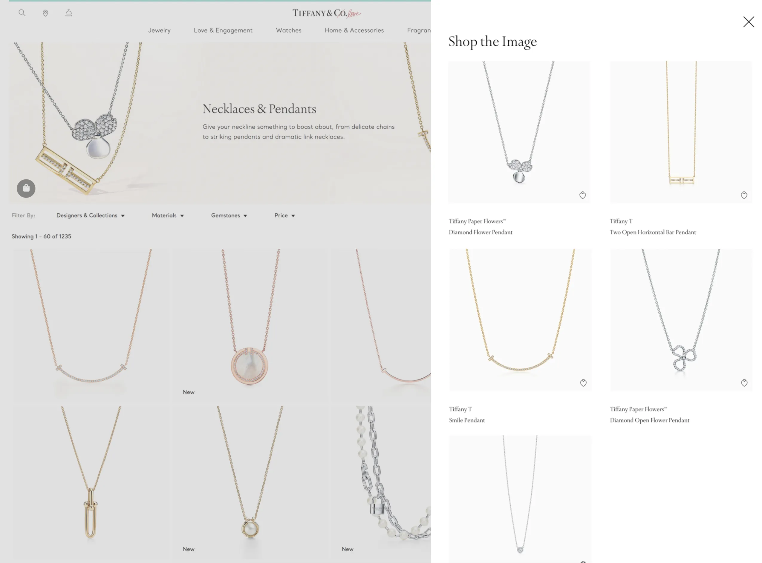 Tiffany & Co. e-commerce website prototype. Developed in Webflow by Finerfox Media.