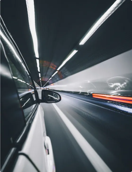 Car driving fast