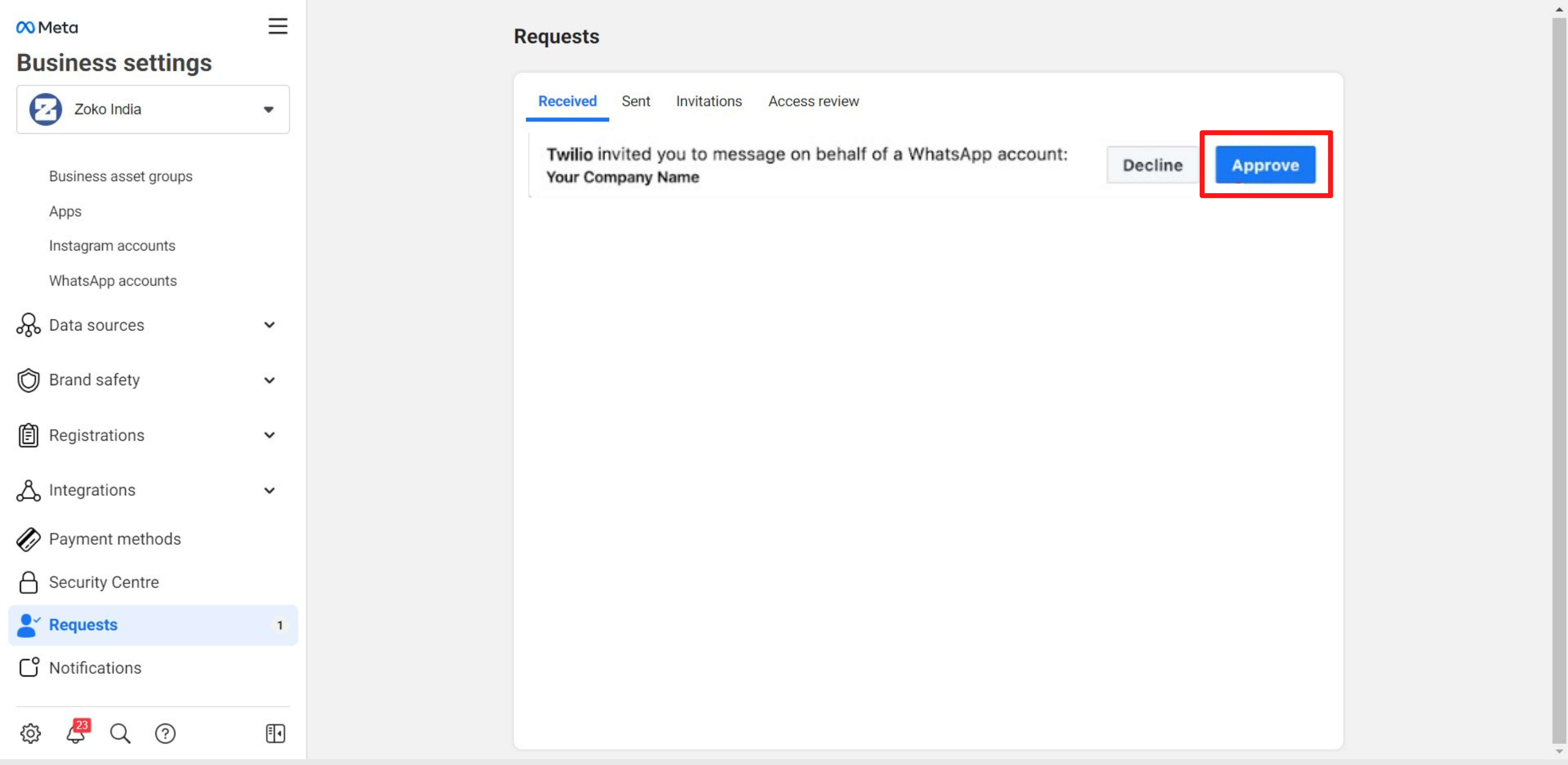 Approve the request