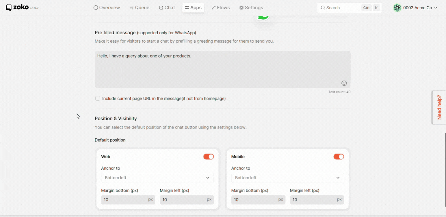 include the current page URL