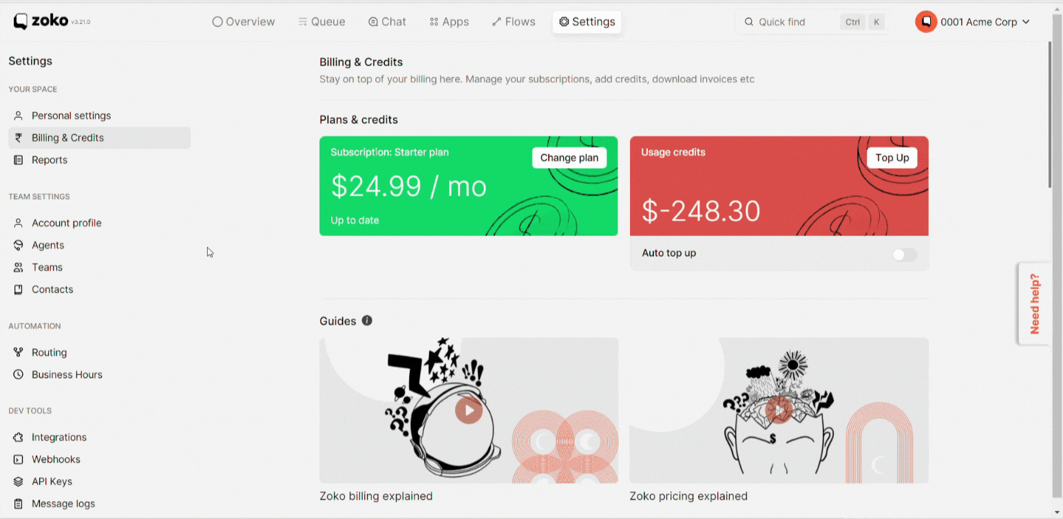Click on Agents on the left panel