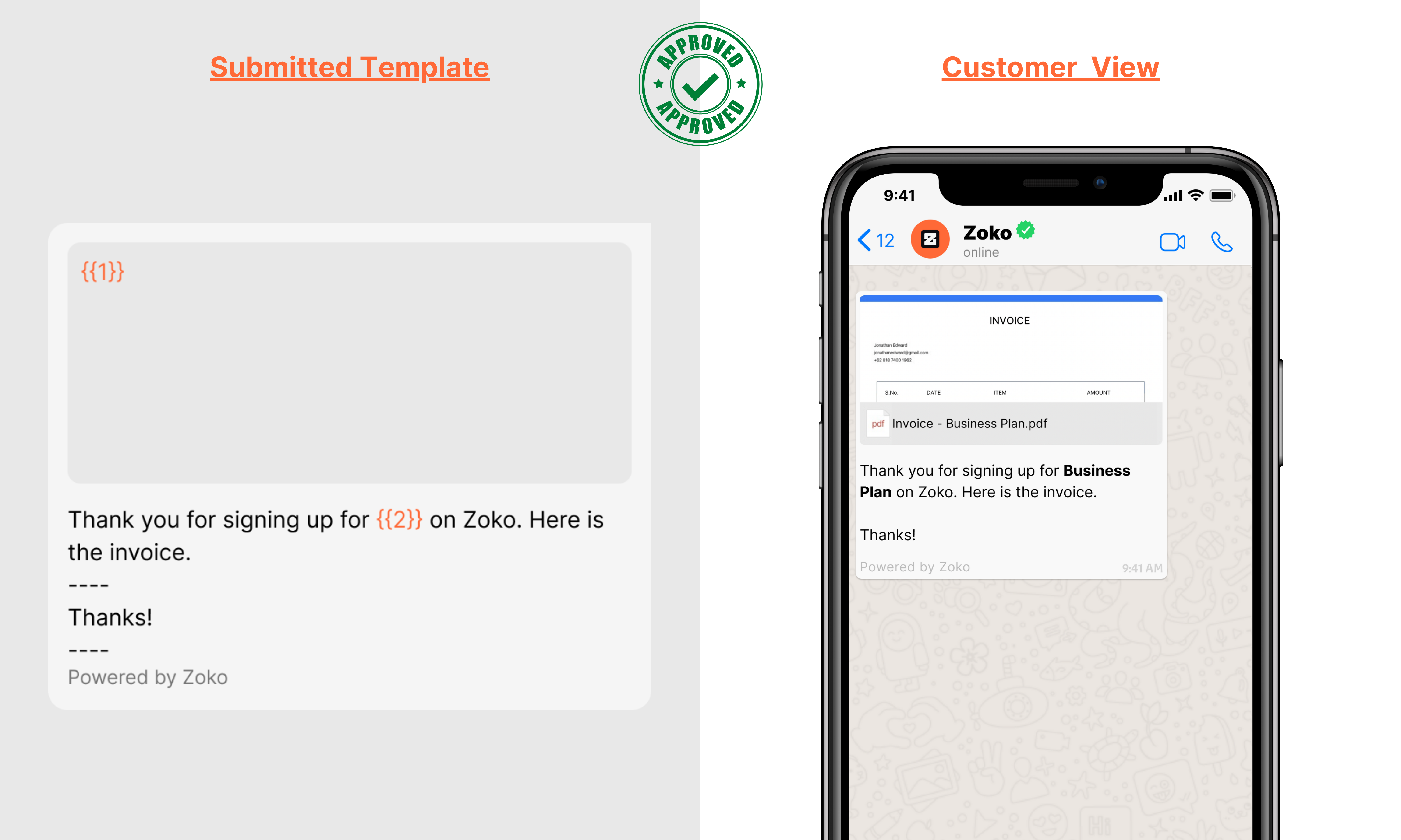 Document and text without buttons