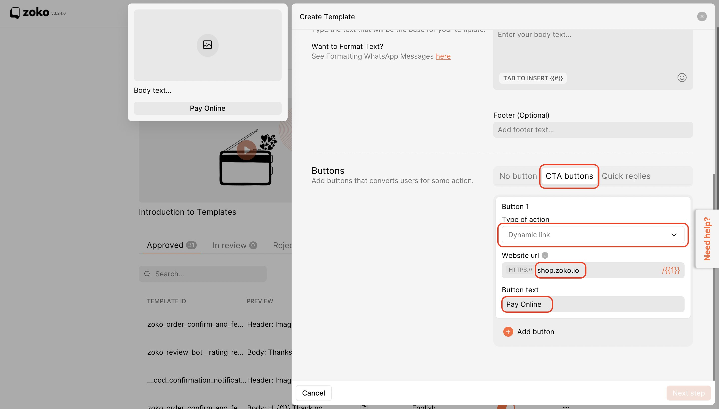 select CTA Buttons