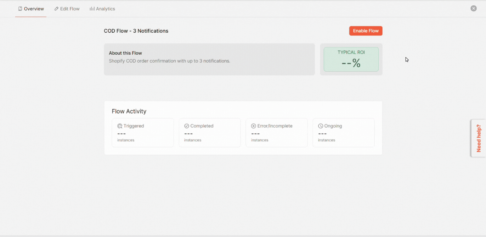 Click on Enable Flow