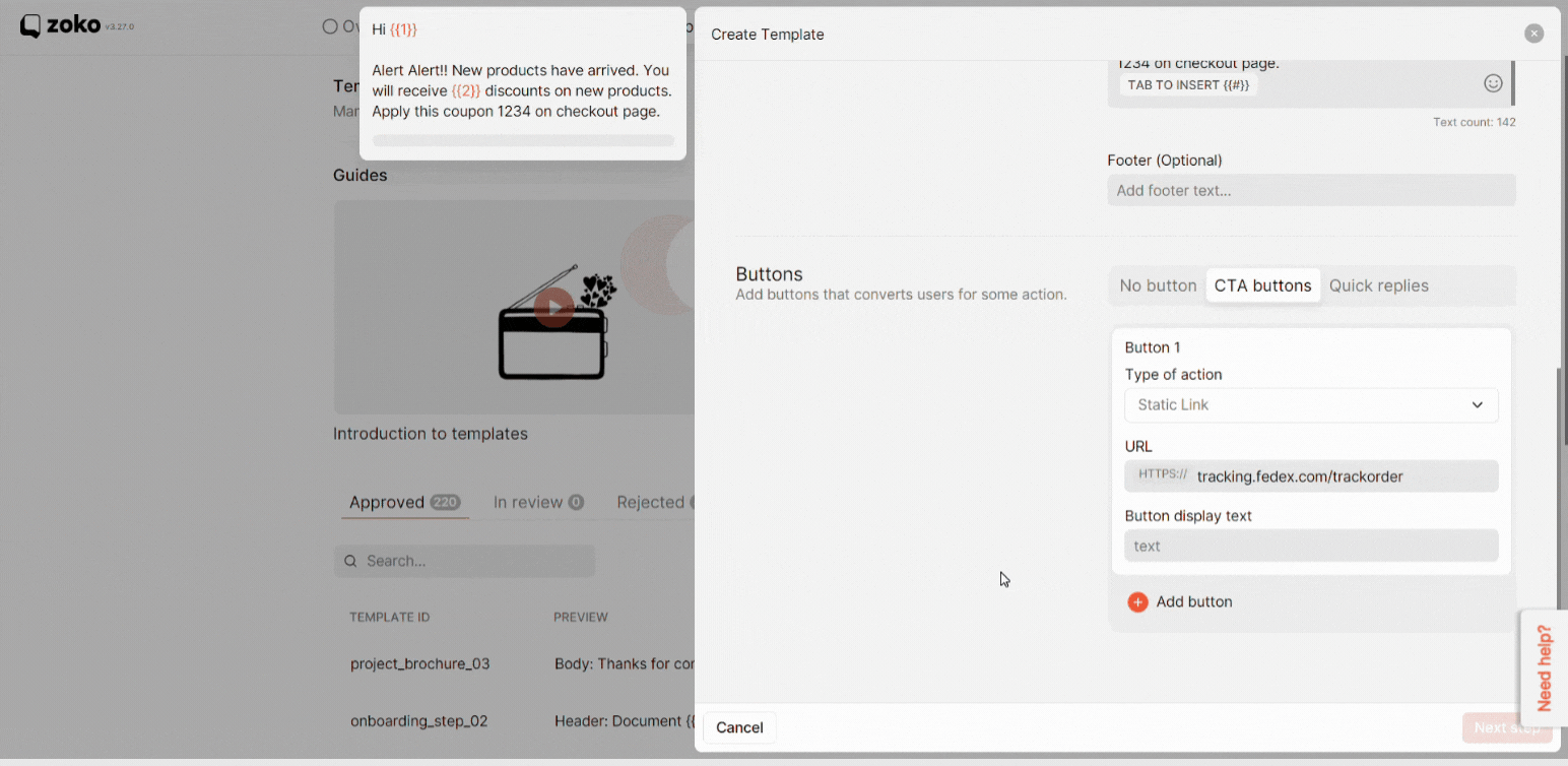 type a button name here