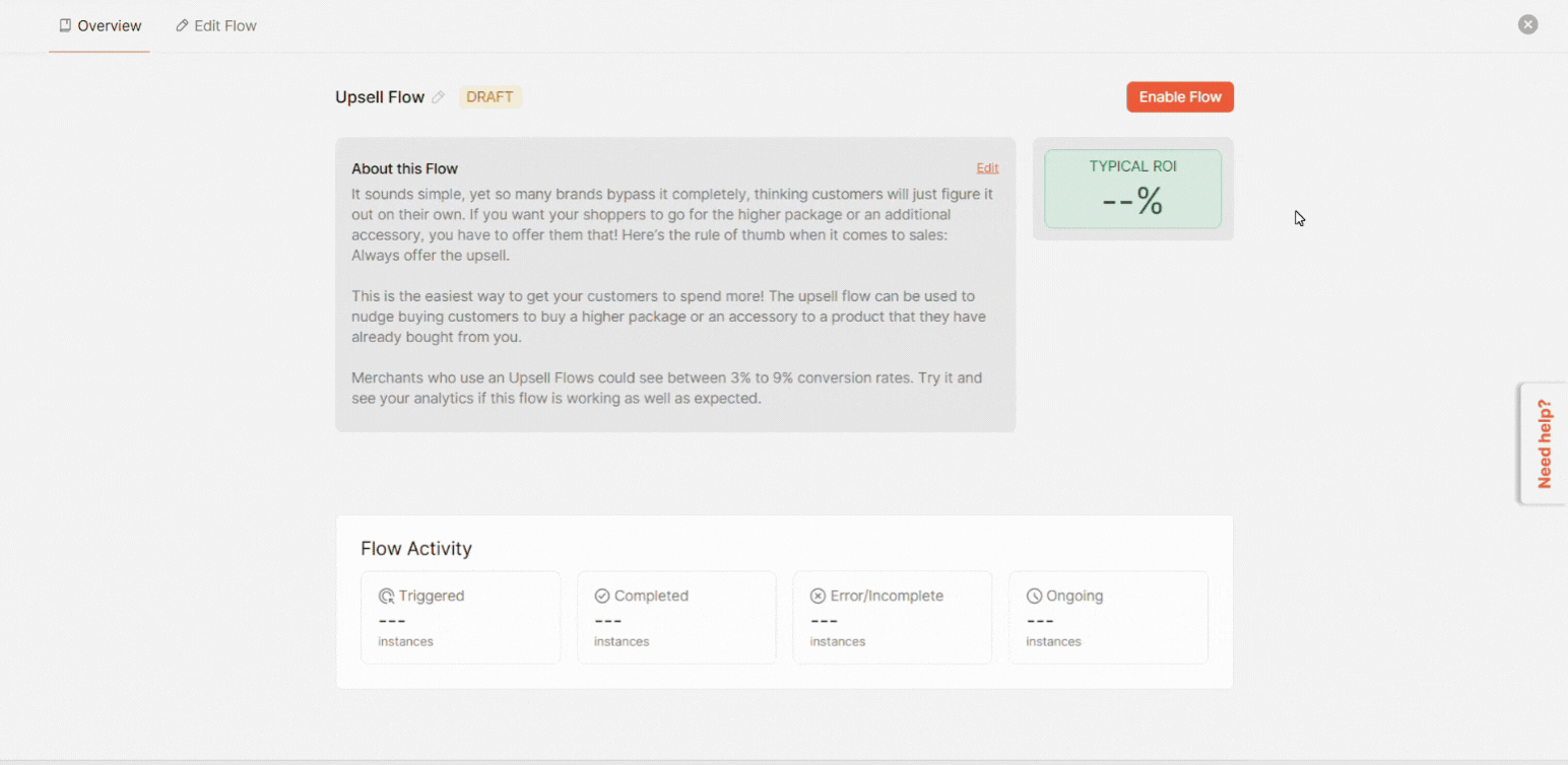 Enable and your customised flow