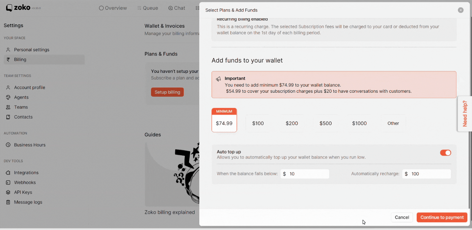 Continue to Payment