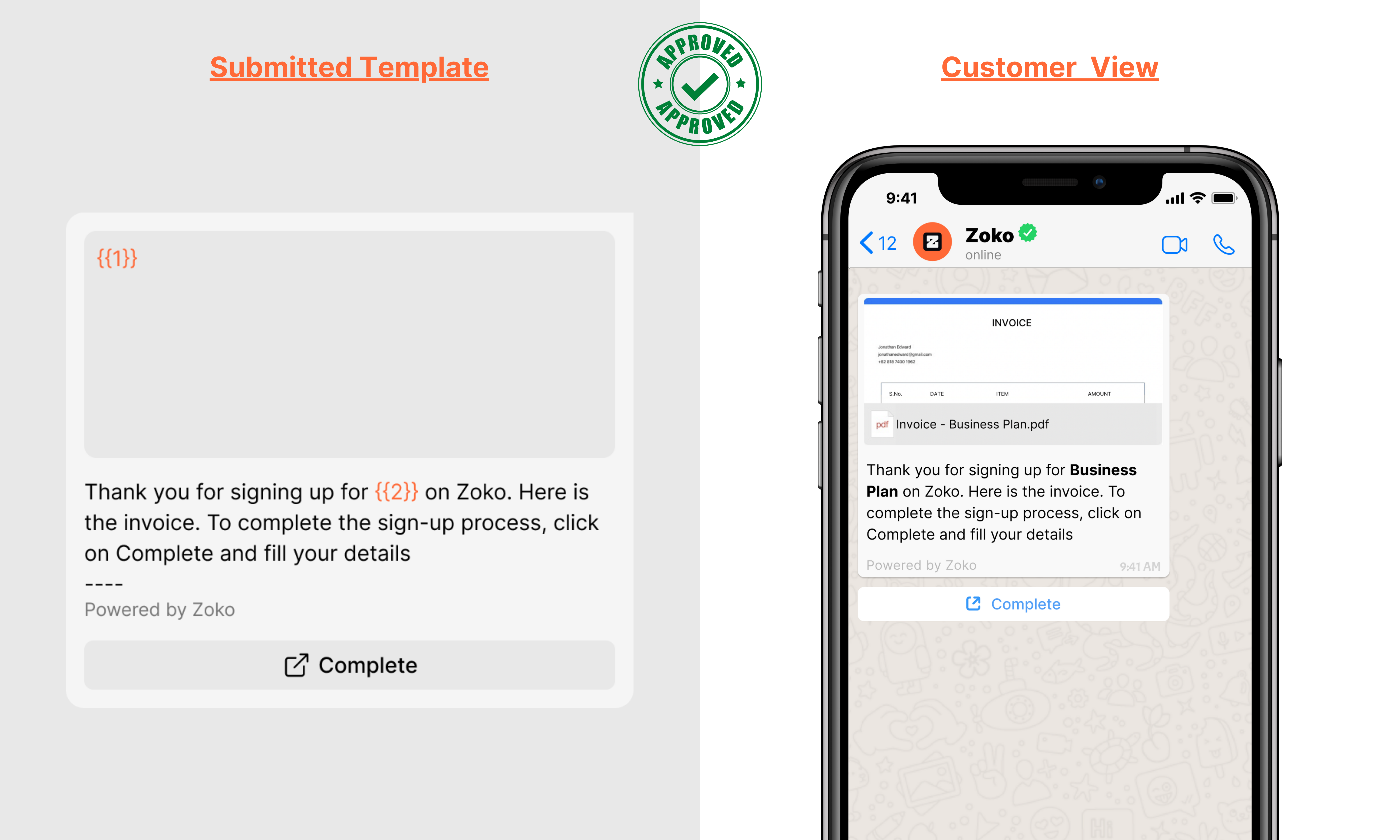 Document and 1 CTA button