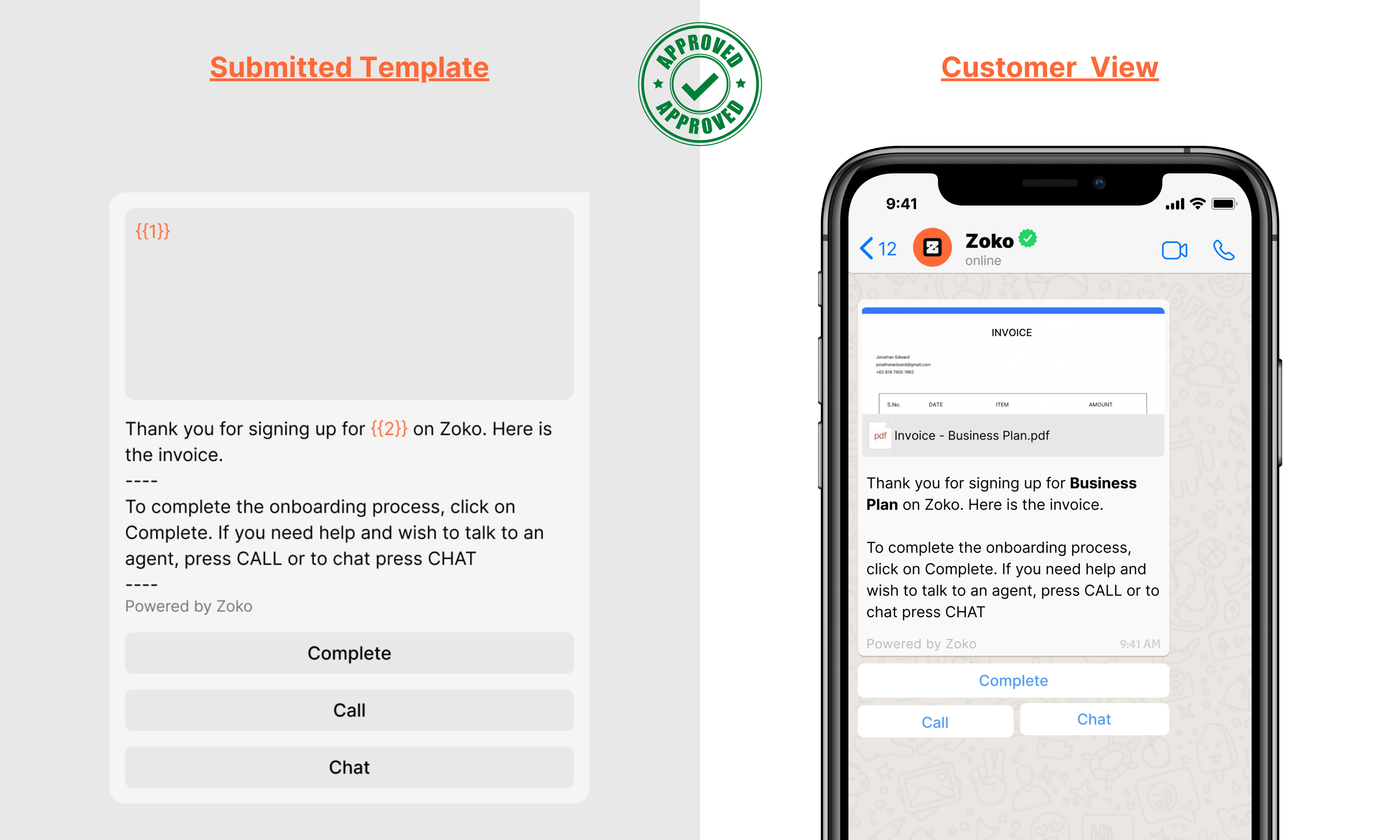 Document and 3 Quick Response buttons