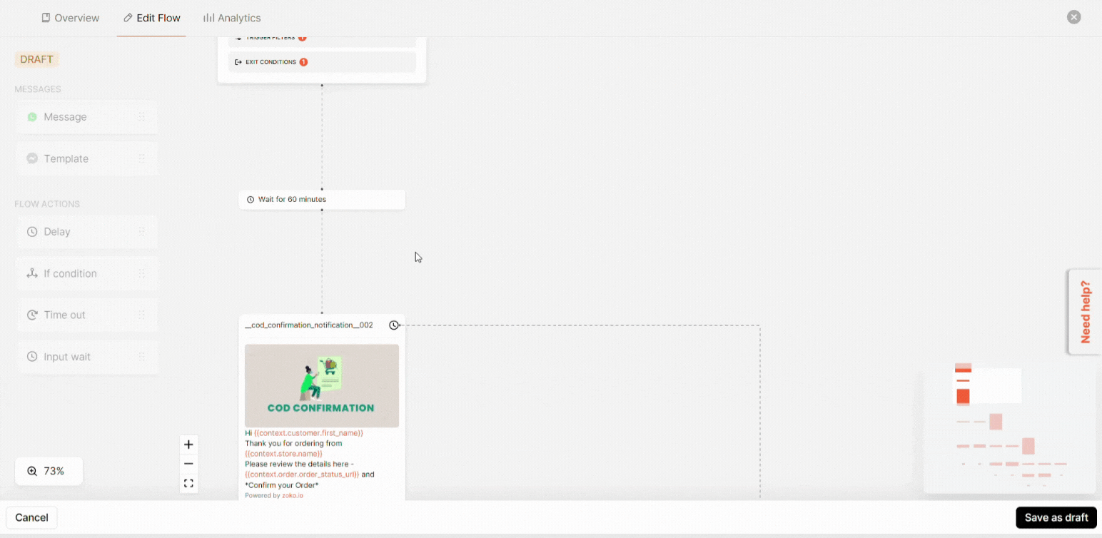 modify the delay time and input time