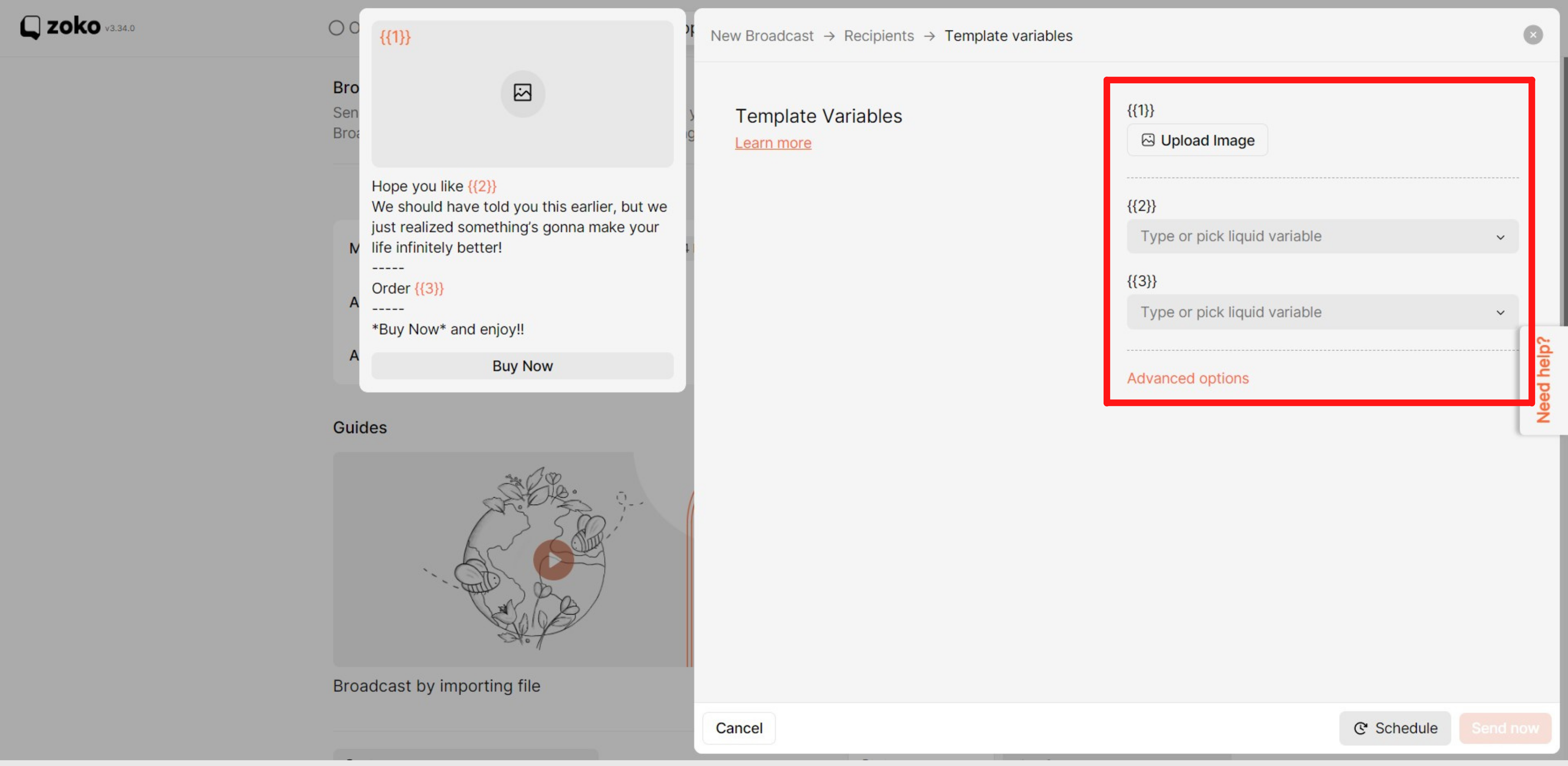 details in the variables