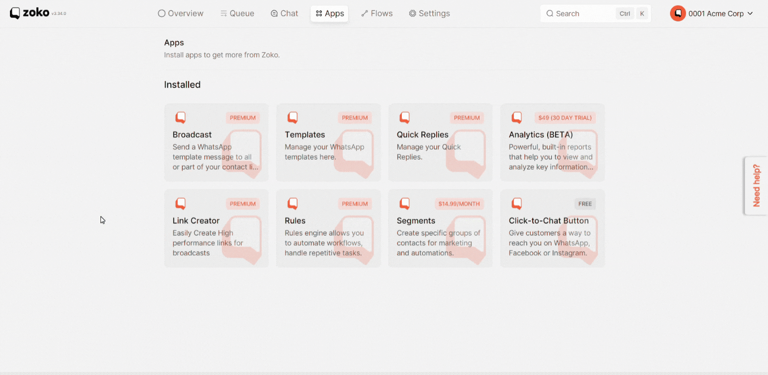 broadcasts page
