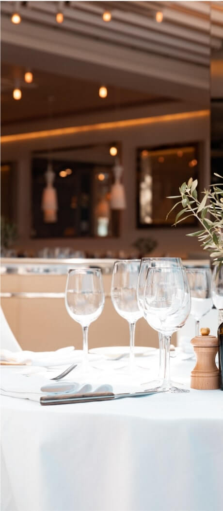 détail verres Restaurant Le Girelier à Saint Tropez