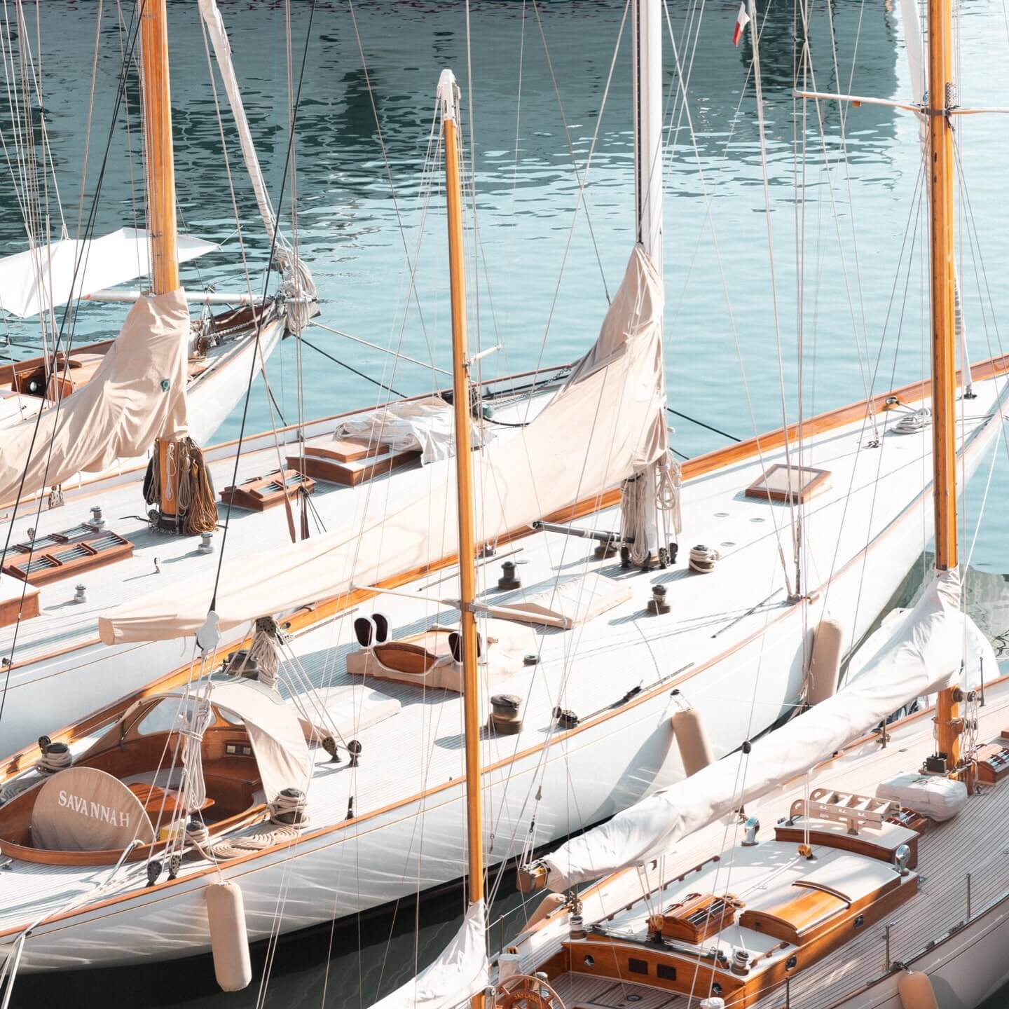 bateaux amarrés au port Restaurant Le Girelier à Saint Tropez