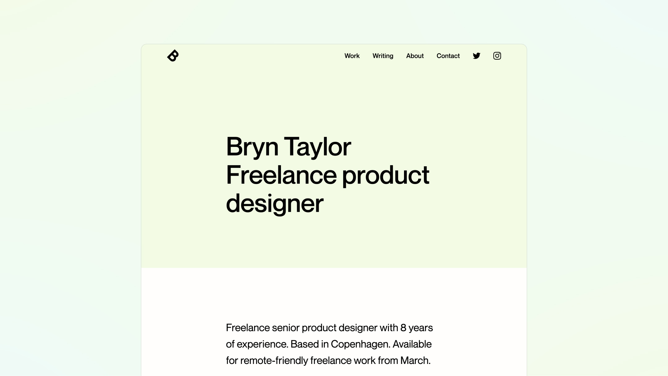 My portfolio for Webflow (2023) · Bryn Taylor
