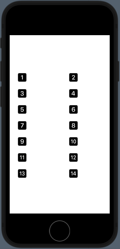 Screen of two grid columns