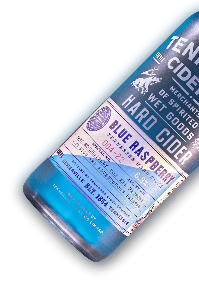 Blue Raspberry Hard Cider by Tennessee Cider Company