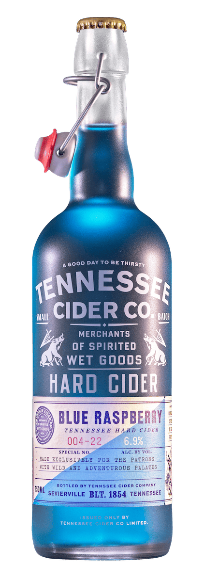 Blue Raspberry Hard Cider by Tennessee Cider Company