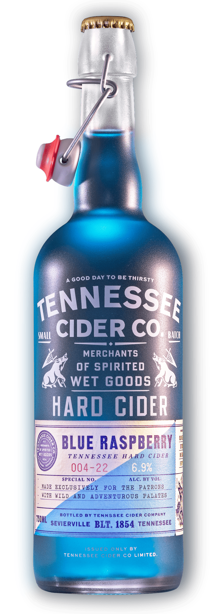 Blue Raspberry Hard Cider by Tennessee Cider Company