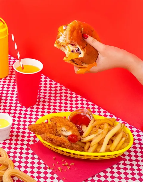 DĒVOR burger and fry plate Restaurants delivery & takeout