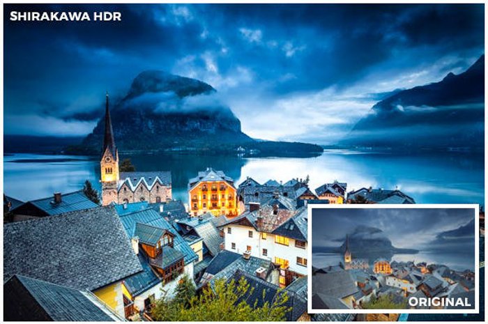 Image of mountains and a medieval city edited by PRO Landscape and Travel Room Lightroom Presets
