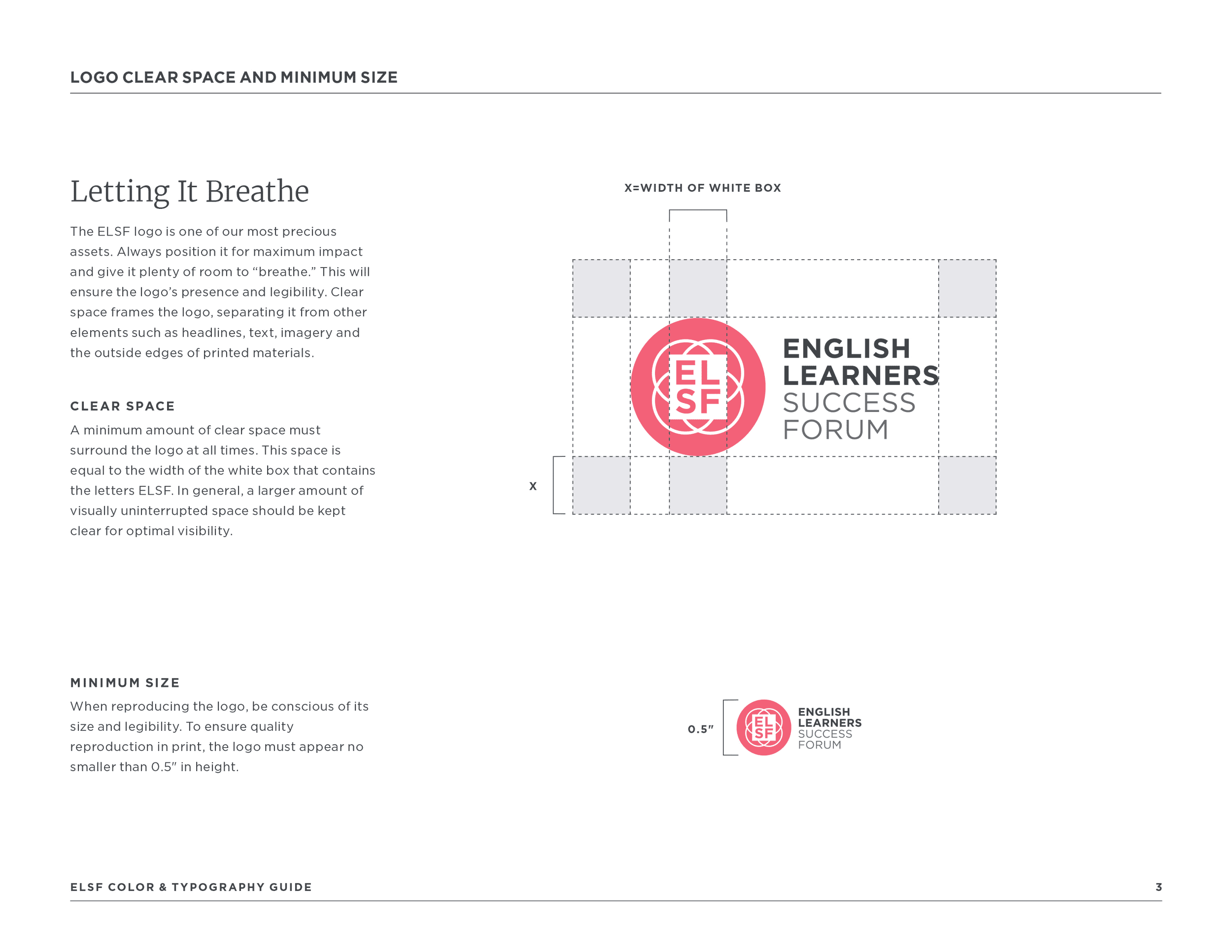 ELSF Brand Guide interior page