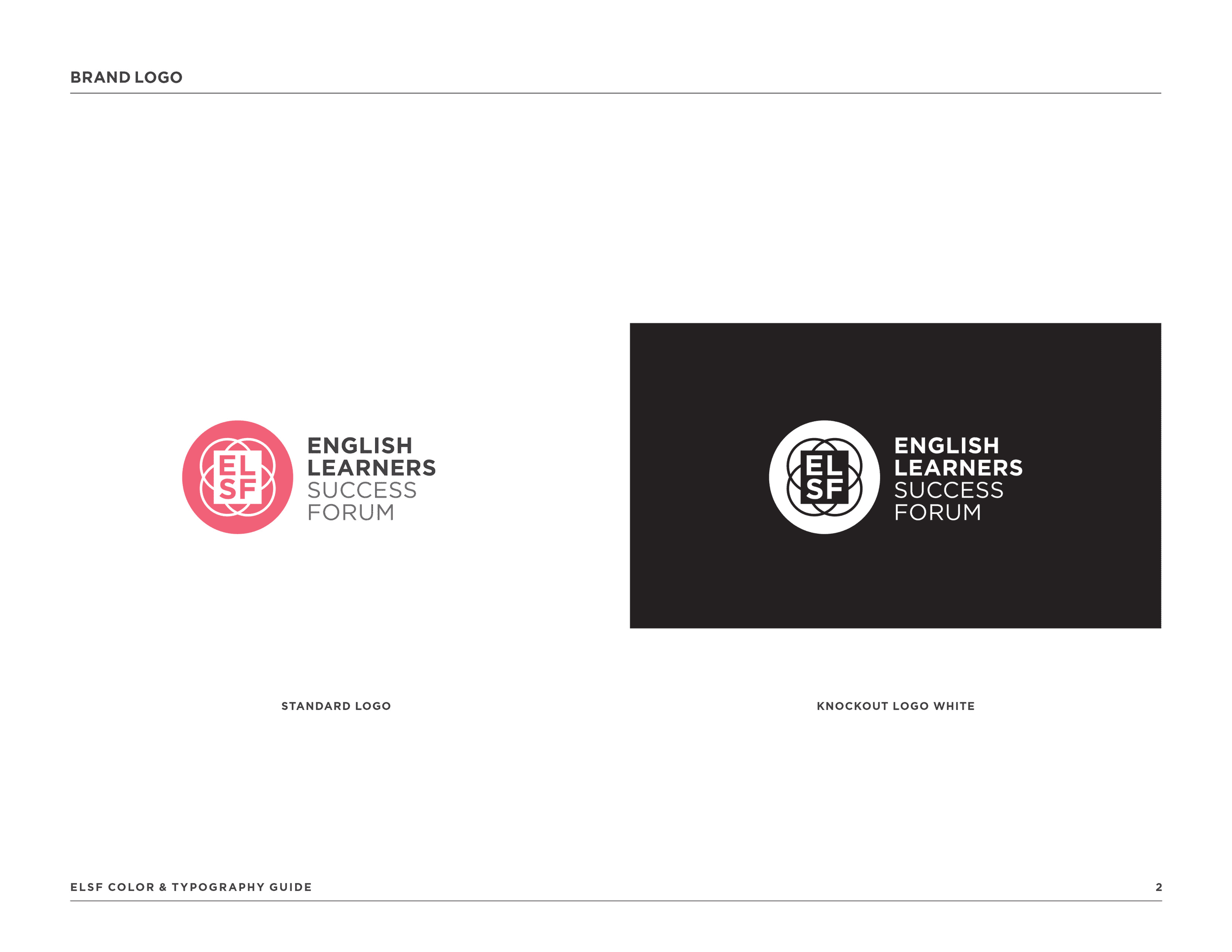 ELSF Brand Guide interior page