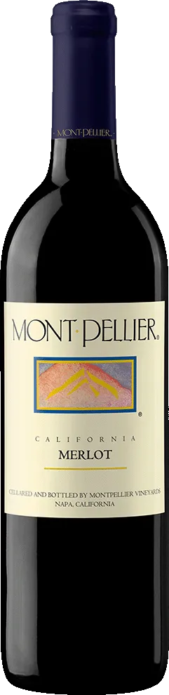 A bottle of MontPellier Merlot