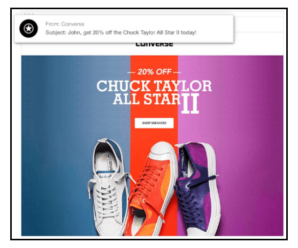 Email Marketing Dos & Donts - Converse Hyper Personalize Email