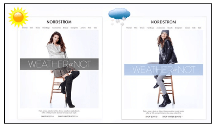 Email Marketing Dos & Donts - Nordstrom Location based Email