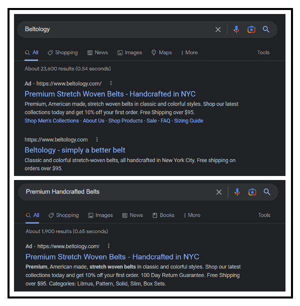 Optimize for branded and non-branded search