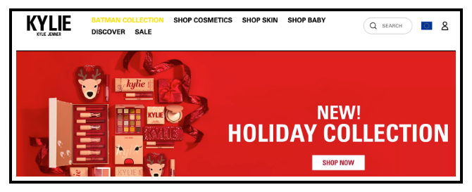 25 Best Shopify Stores - Kylie Cosmetics