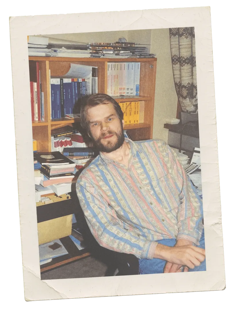 Framed picture of Ingvar Hognaland, the creator of RamBase