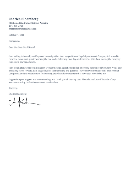 free-legal-resignation-letter-samples-rezi-ai