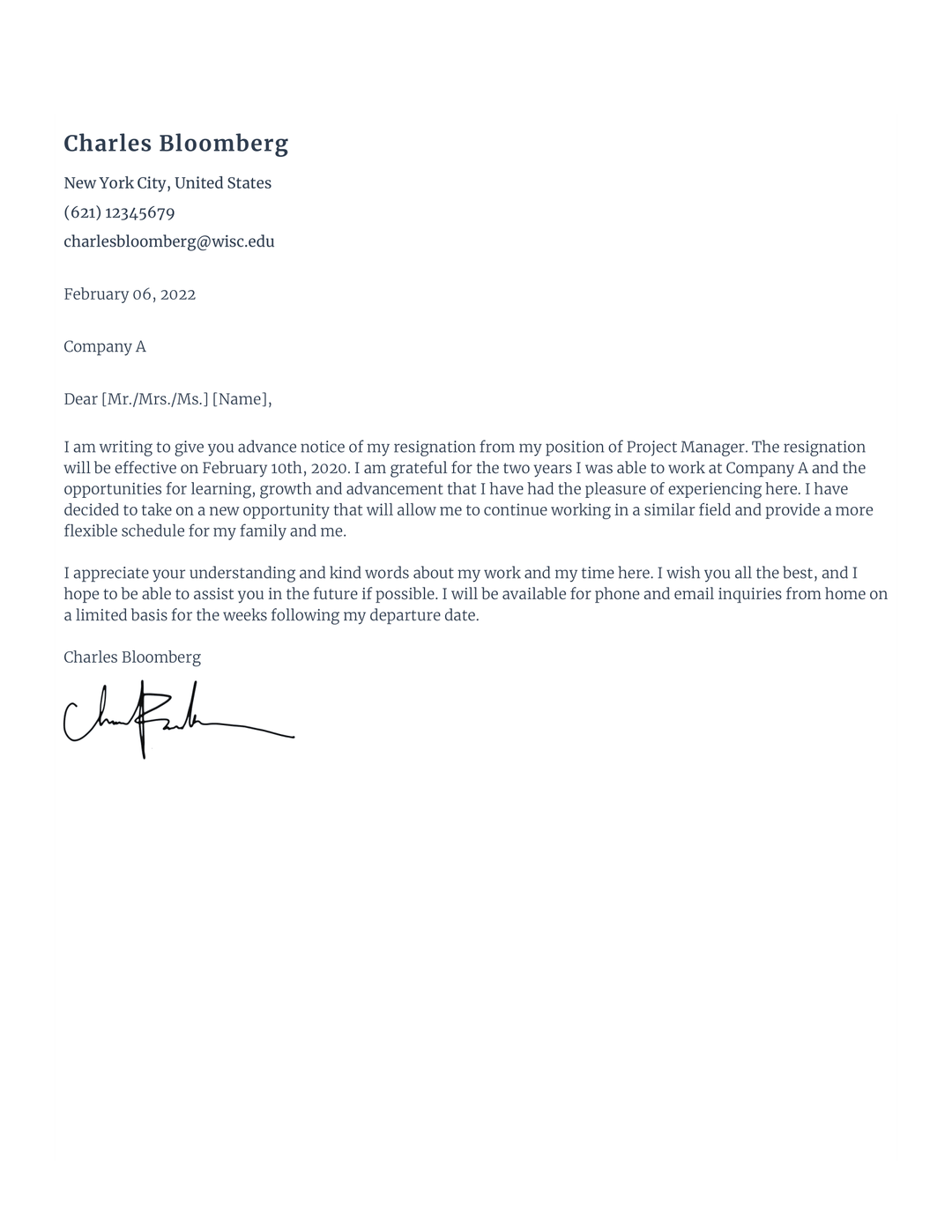 free-notice-period-resignation-letter-samples-rezi-ai
