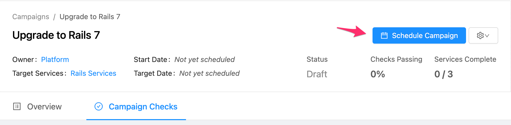 Schedule Campaign button