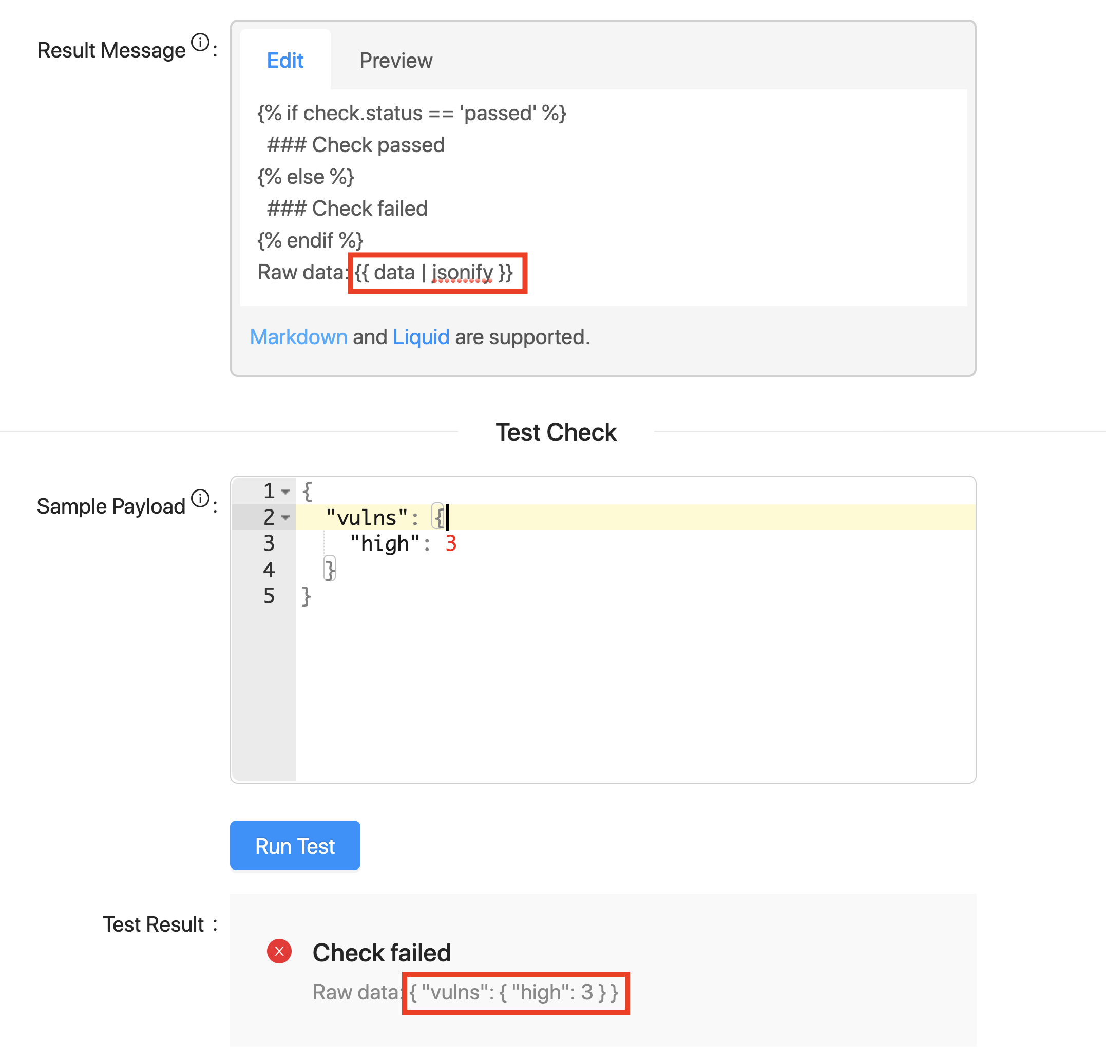 Payload Check jsonify Filter