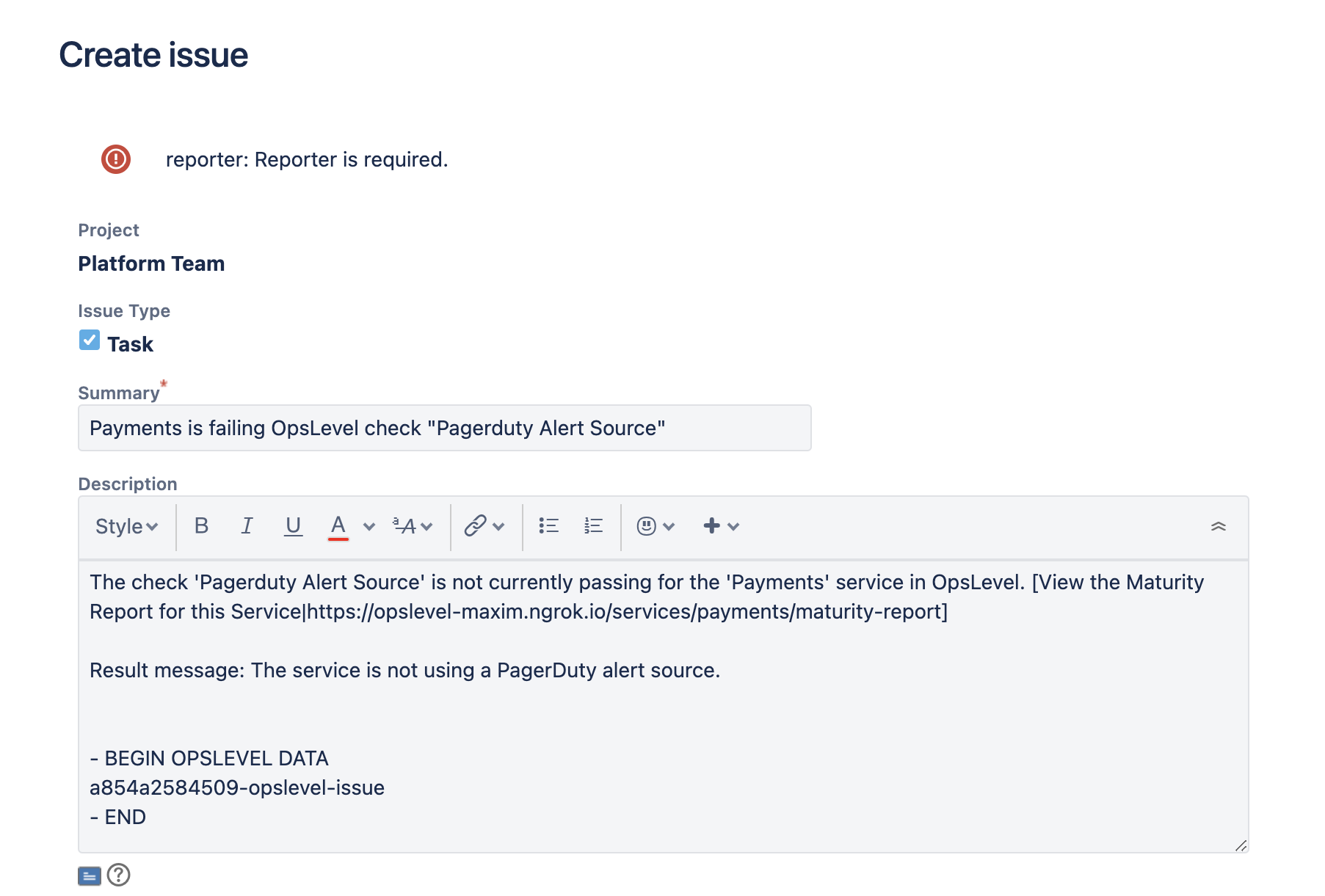 Jira Create Issue Form in Jira