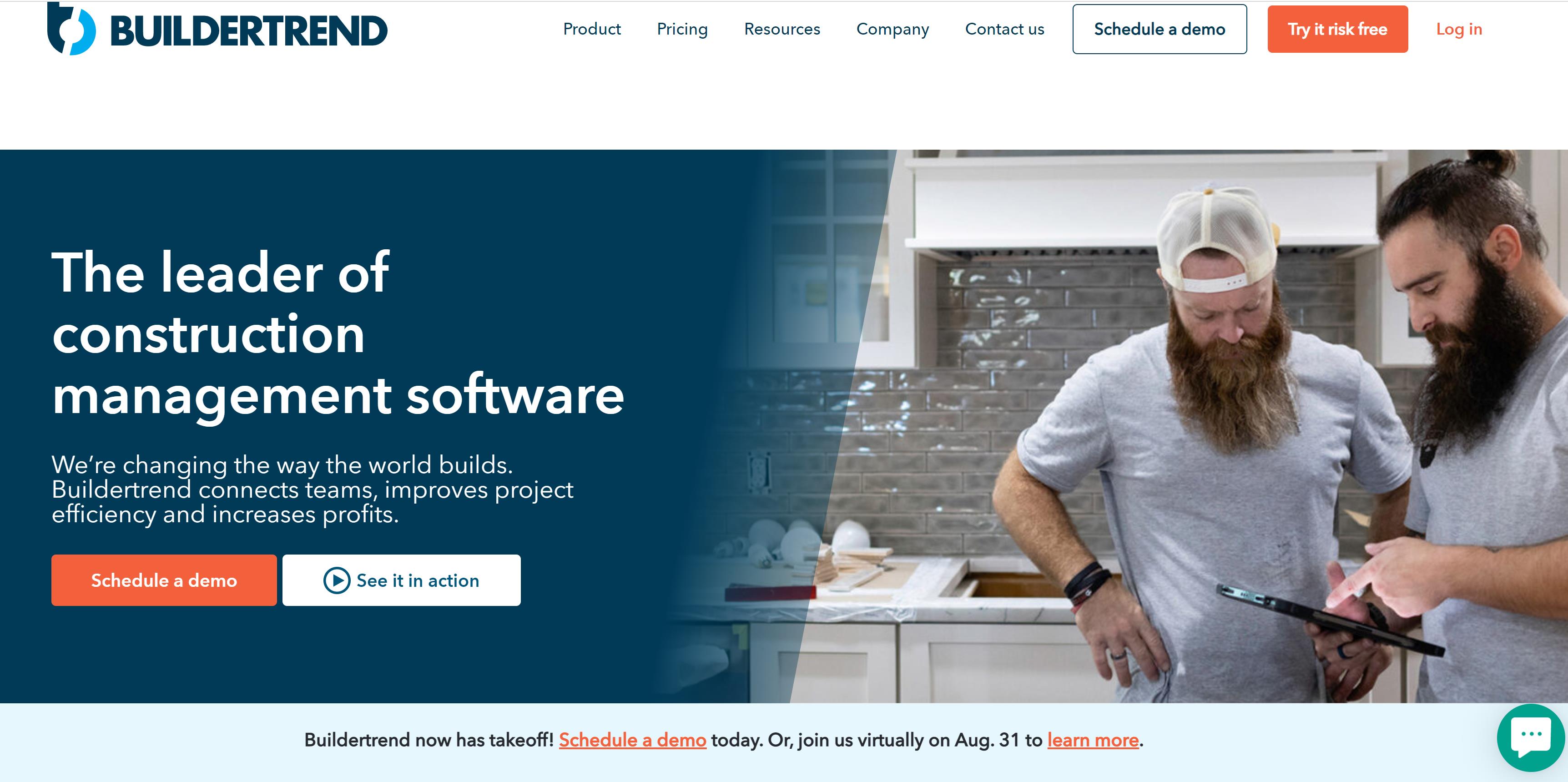 BuilderTrend Home Page Screenshot