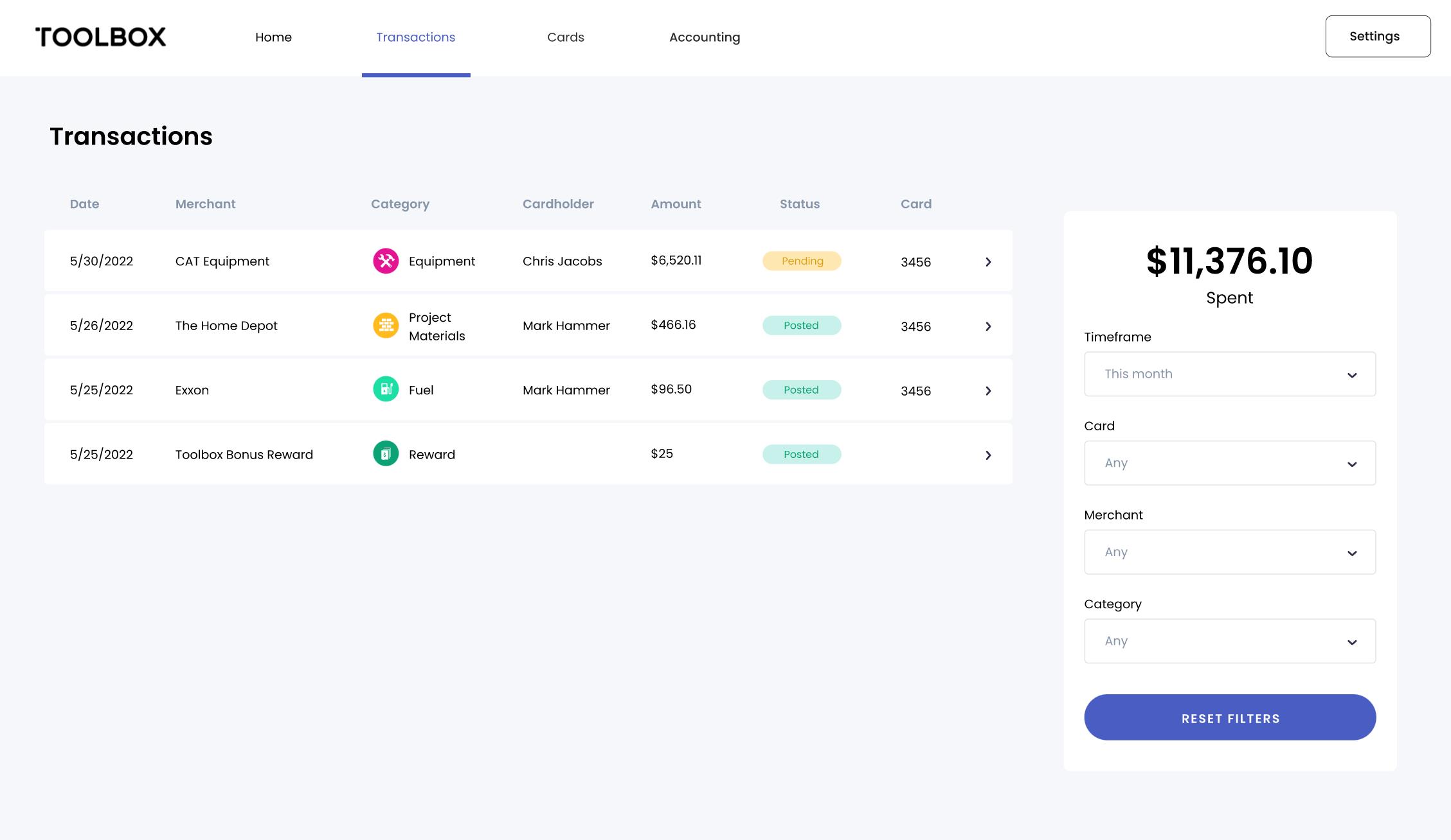 Toolbox Spend Management Platform