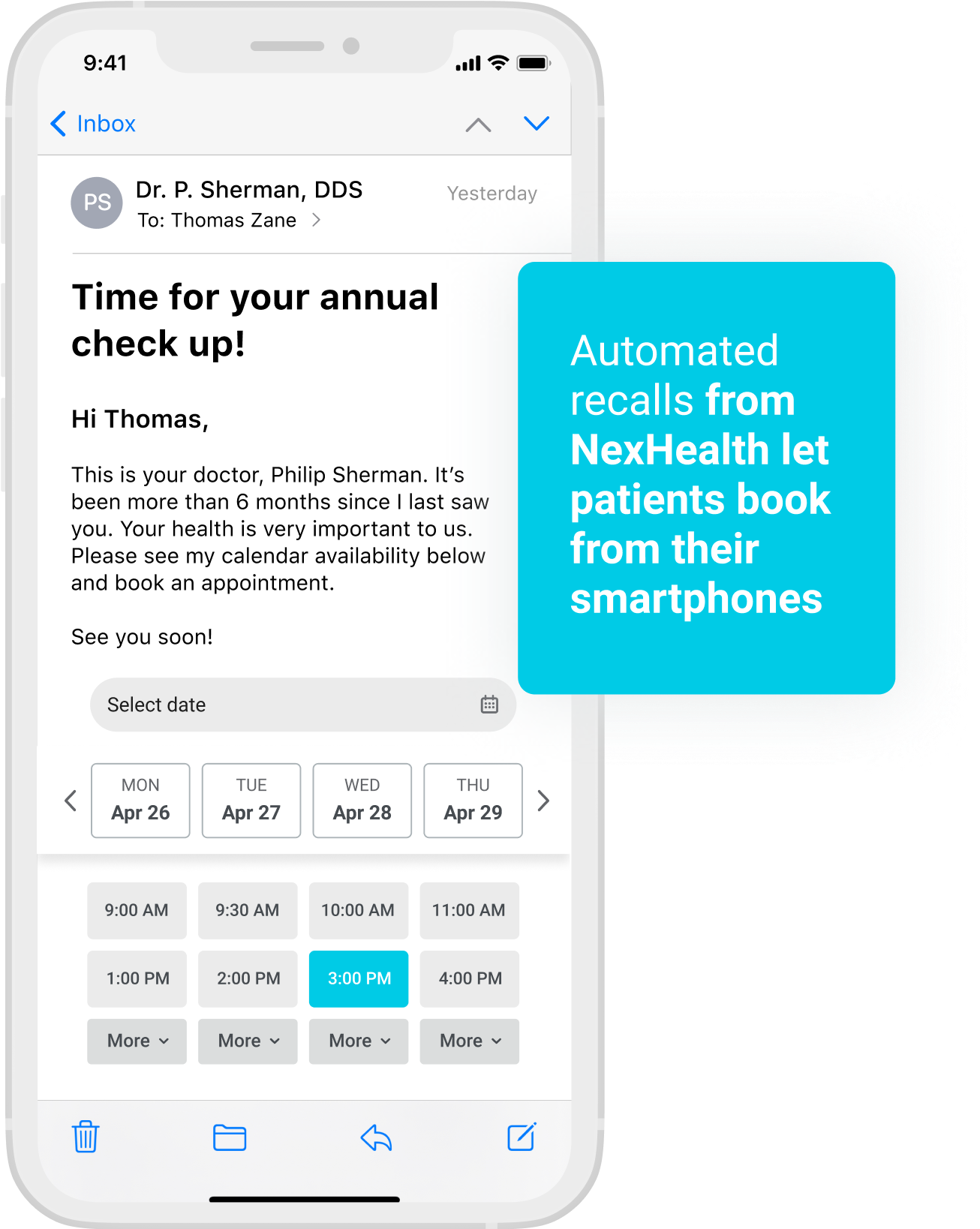 patient communication mobile mockup