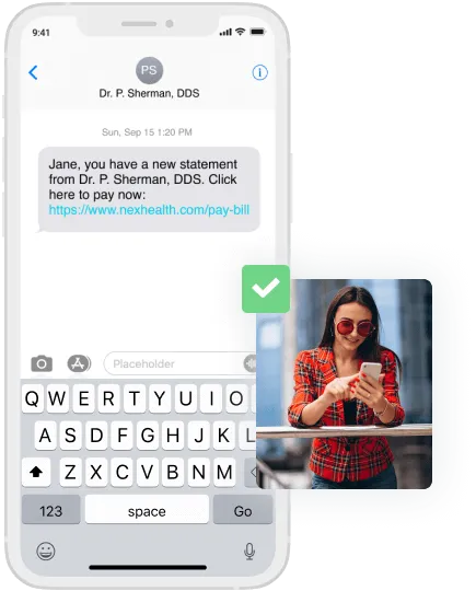 patient receiving an appointment reminder from their doctor