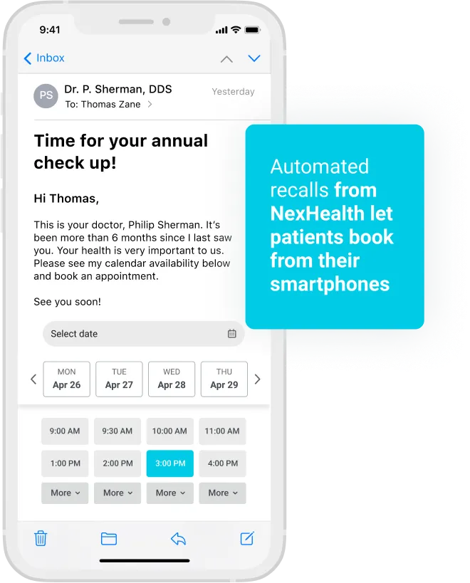 online scheduling mockup